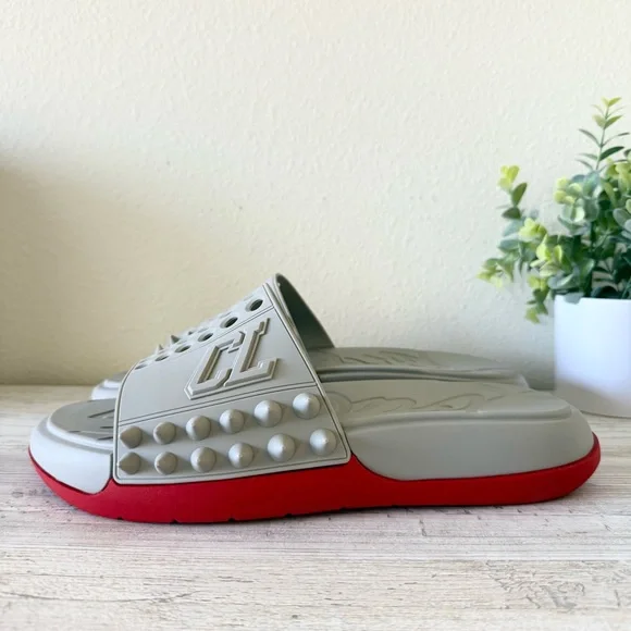 New Christian Louboutin Take It Easy Men Flat Pool Slides size EU 44, US 11